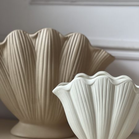 Unique shell decor vase