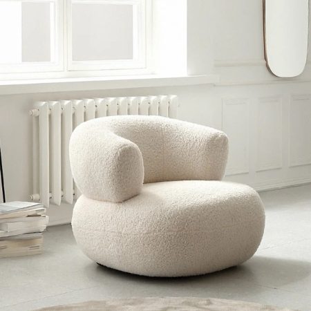 Adesewa Off white boucle single sofa
