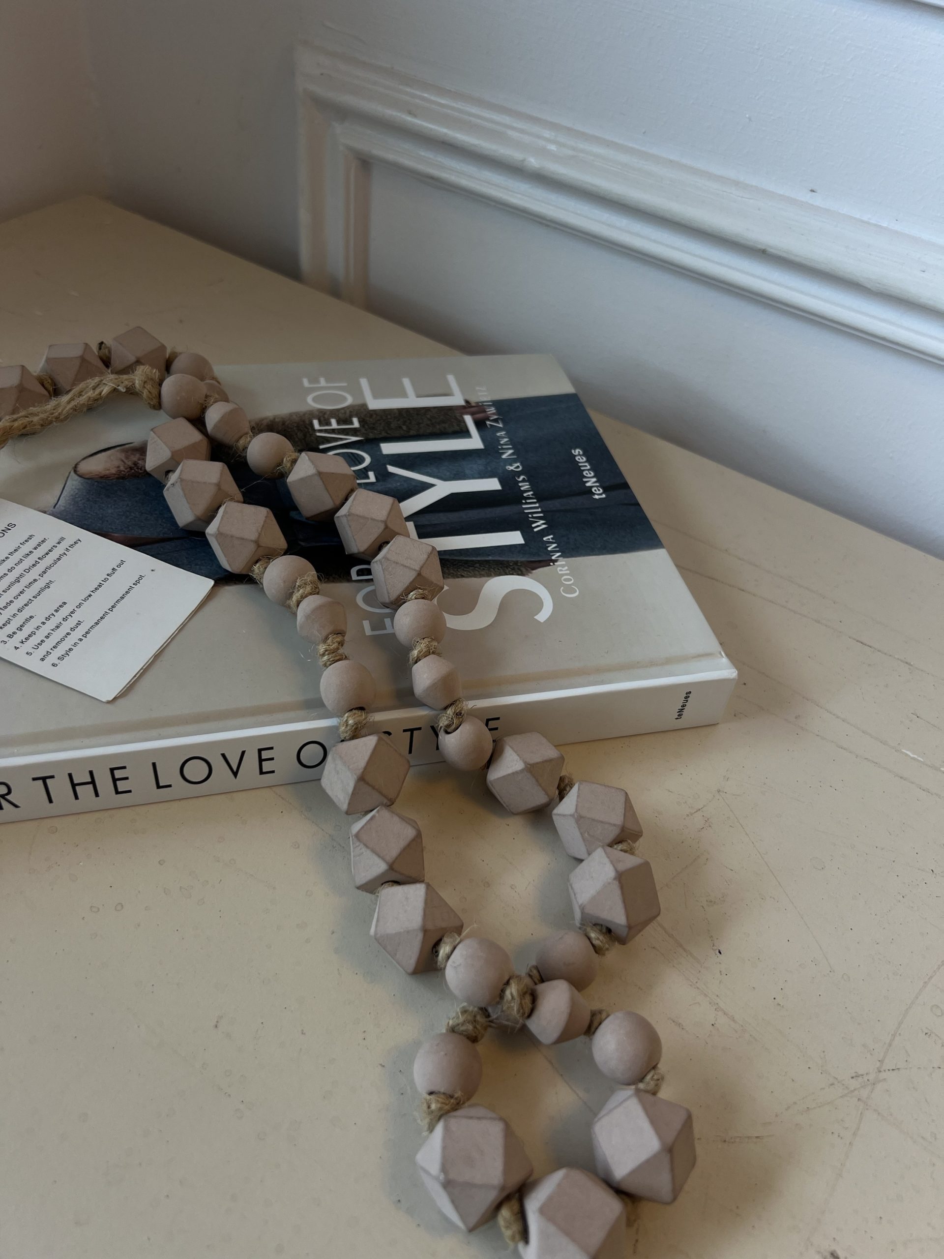 Wooden bead garland