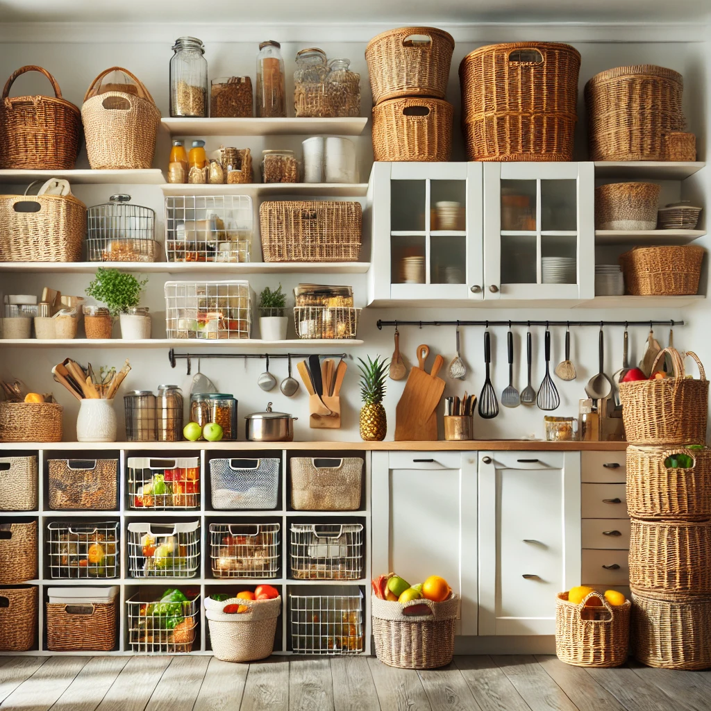 Maximize Your Kitchen Space: Creative Basket Storage Ideas